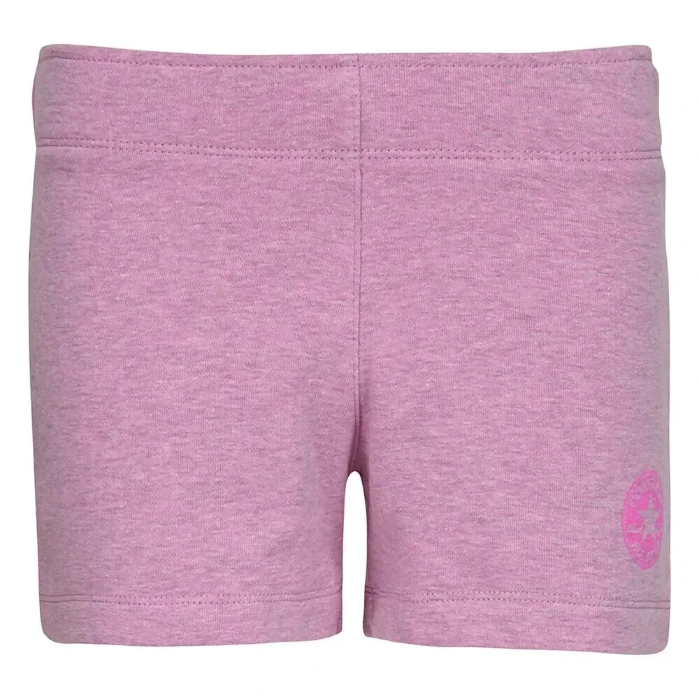 Converse Overdyed Chuck Patch Shorts Kids Large 12-14 Pink Elastic Waist JDM348
